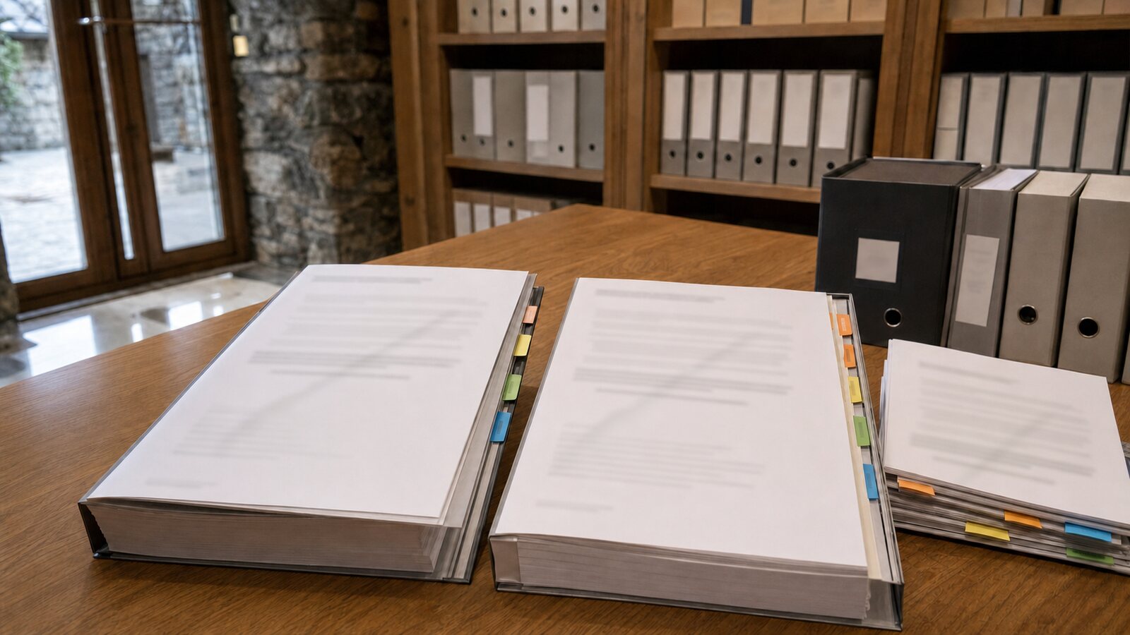 Volúmenes impresos del Acuerdo de asociación en un archivo andorrano